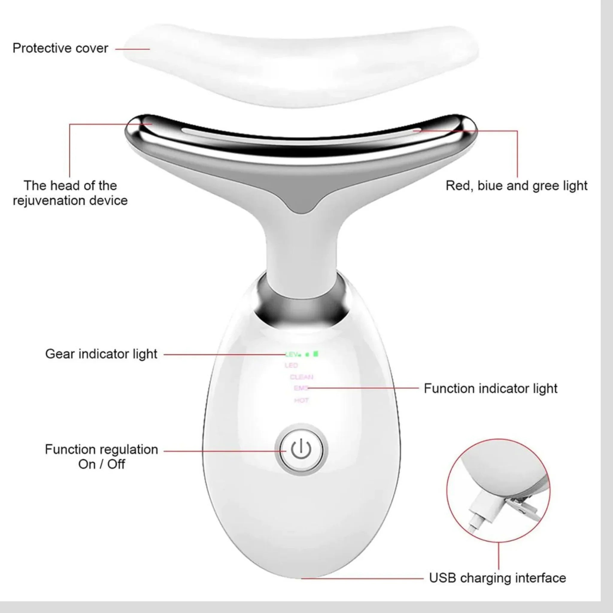 GlowLift Pro Red Light Therapy for Face and Neck